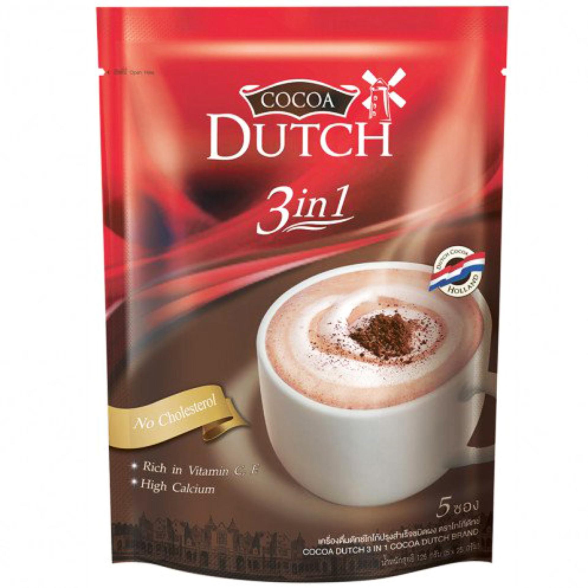 Cocoa Dutch - เครื่องดื่มโกโก้ปรุงสำเร็จชนิดผง 3 in1 ขนาด 110กรัม (2 ถุง)