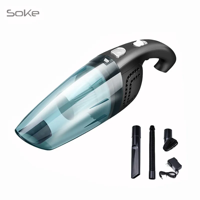 SOKE เครื่องดูดฝุ่น ไร้สาย ดูดเหรียญ ทราย และได้ 120W ใส้กรองล้างน้ำได้  แถมหัวดูด 3 ชนิด ชาร์จไฟ