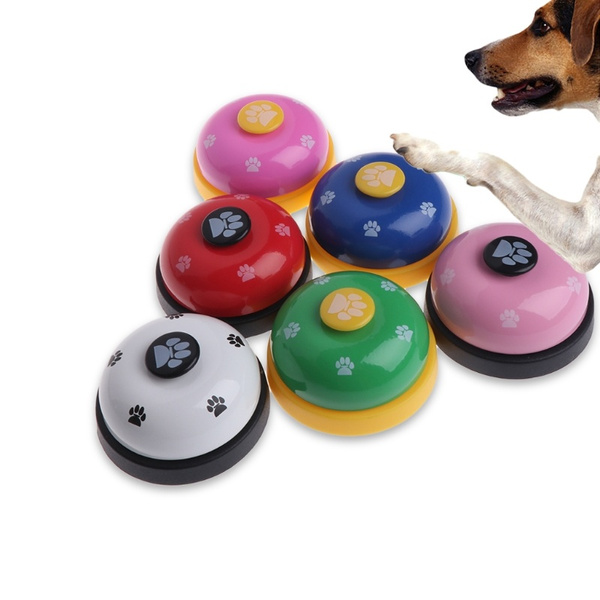 Pet Training Ring Bell กระดิ่งฝึกสุนัข กระดิ่งฝึกแมว อุปกรณ์ฝึกสุนัข คลิกเกอร์ ปุ่มกดรูปอุ้งเท้า กดขอขนม กดเรียกเปิดประตู กดเรียกทาสหมาทาสแมว