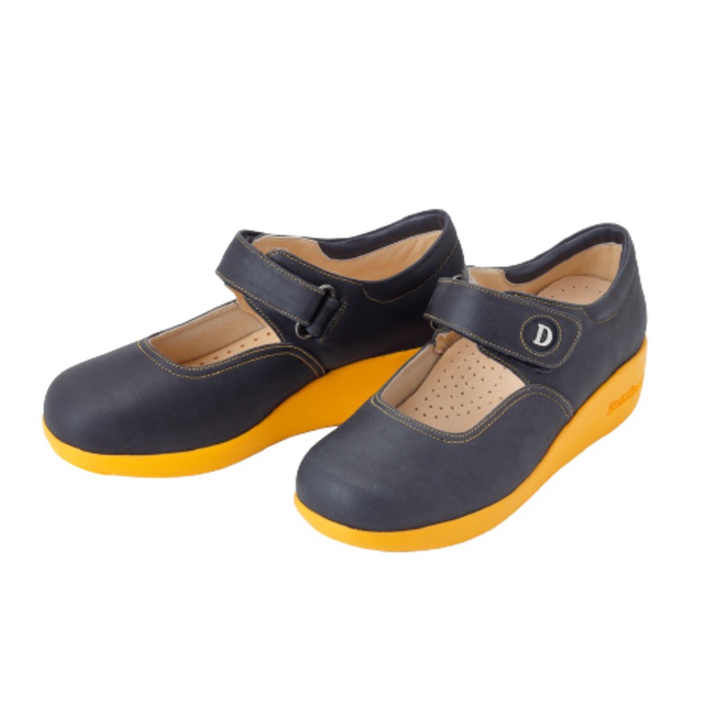 Dortmuend ProSeries JS903-Dark Grey-Mustard รองเท้าสุขภาพ รองเท้าหมอ รองเท้าพยาบาล รองเท้าครู รองเท้าเชฟ เดินนาน ยืนนาน