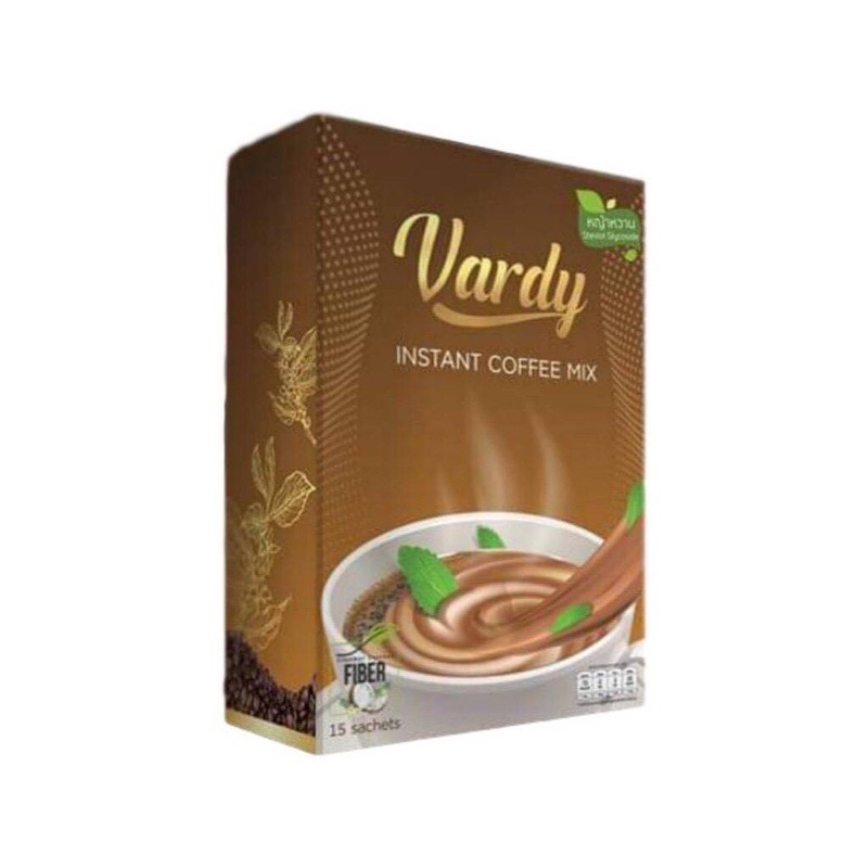 ◘▥  Vardy coffee วาร์ดี้กาแฟลดหนัก กาแฟมีครีมเทียมจากมะพร้าวแท้💯- (1กล่อง15ซอง)และ(าดทดลอง5ซอง)ของแท้💯-