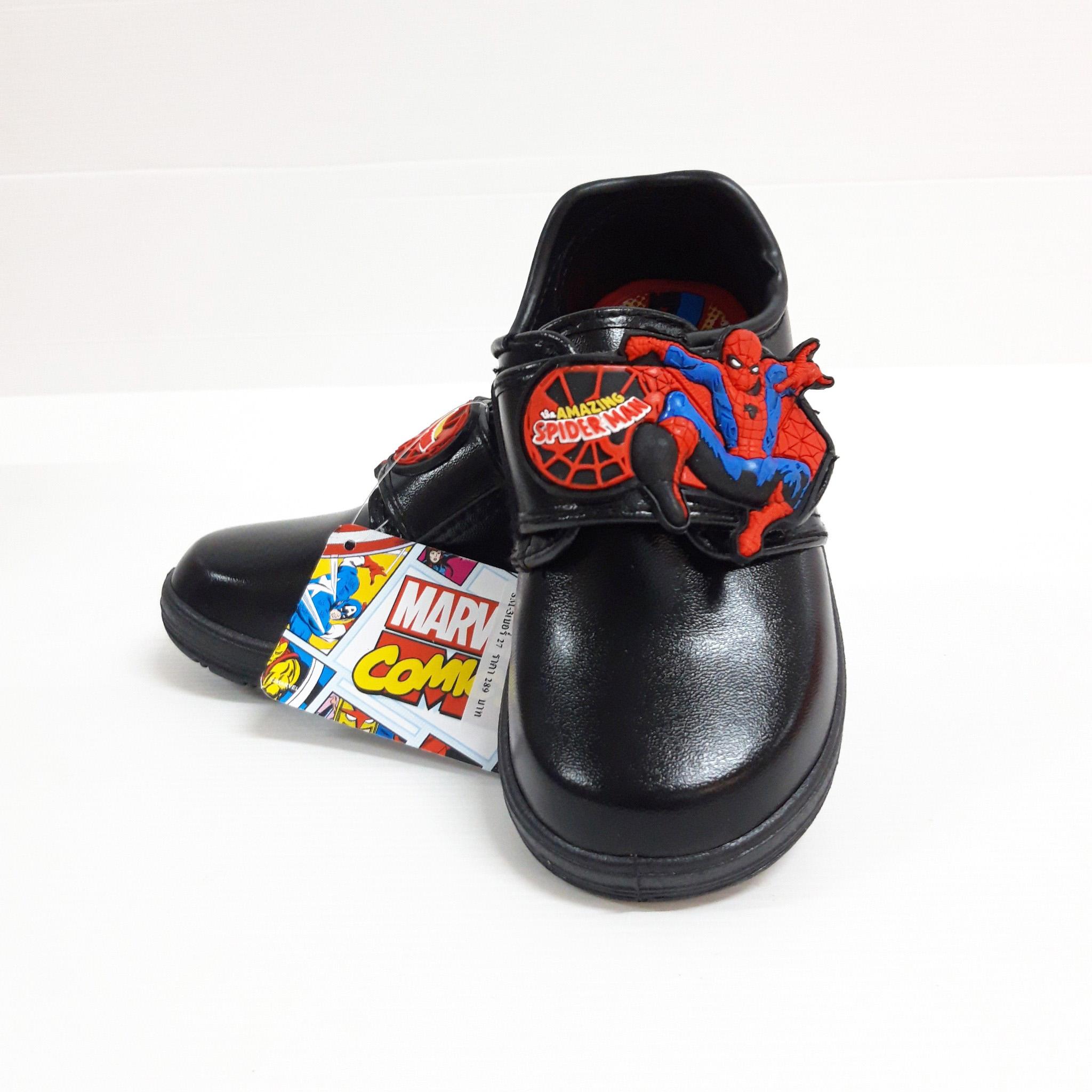 รองเท้าอนุบาล สไปเดอร์เเมน สีดำ สำหรับนักเรียน Chappy