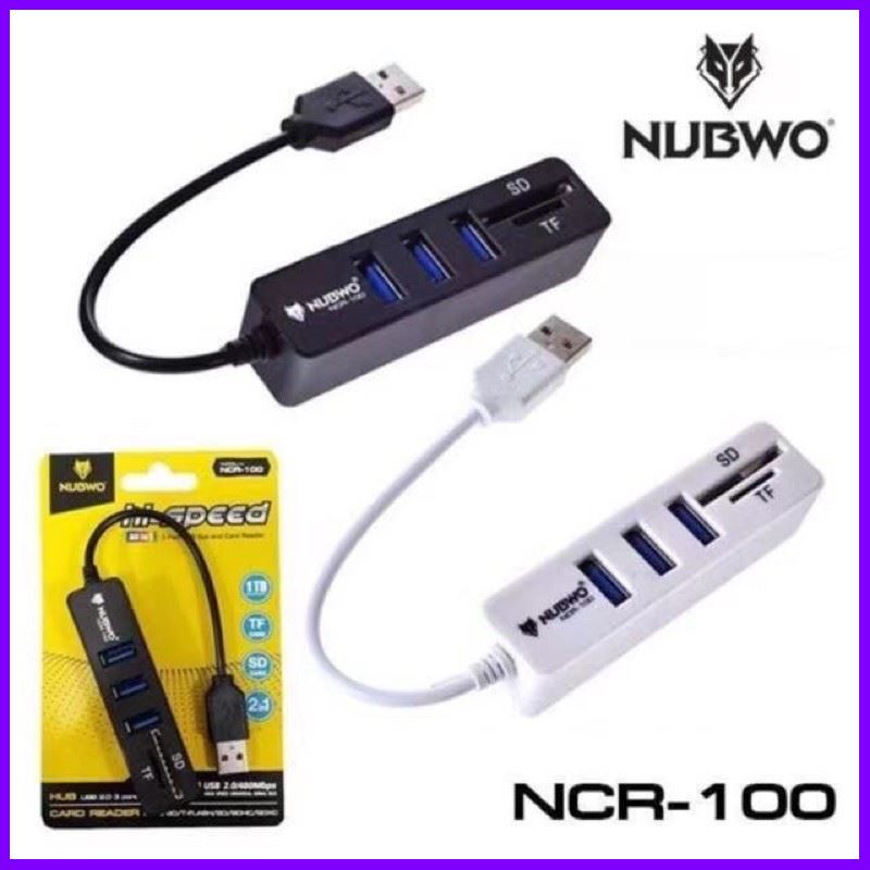 Nubwo NCR-100 USB HUB 3ช่อง + CardReder USB2.0 โปรโมชั่นสุดคุ้ม โค้งสุดท้าย