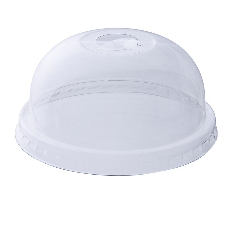 ฝาพลาสติกโดม 9.5 ซม. แพ็ค100 ใบ สีใส S&C/Dome plastic lid, 9.5 cm, pack of 100, clear color, S&C