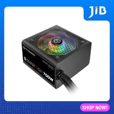 JIB POWER SUPPLY (อุปกรณ์จ่ายไฟ) THERMALTAKE 700W SMART RGB (80+)