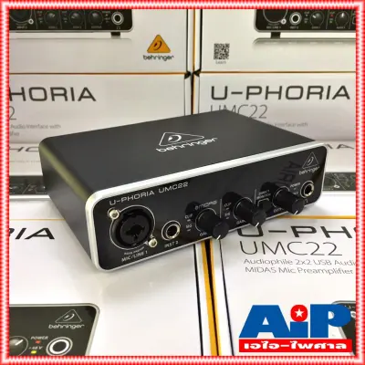 BEHRINGER U-PHORIA UMC22 USB Audio Interface ออดิโอ อินเตอร์เฟส UMC 22 UMC-22 U PHORIA +++