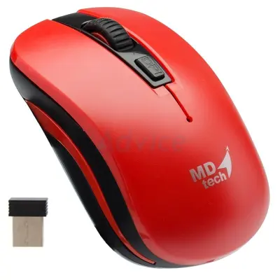 Wireless Optical Mouse USB MD-TECH (RF-134) Red/Black