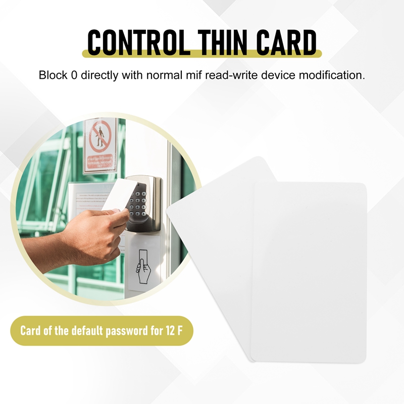 10PCS RFID NFCsmart Chip Badge Clone 0 Sector Writable Tag UID Access Control Thin Card 13.56Mhz Rewritable Copy Key