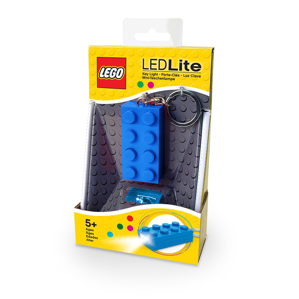 โปรโมชั่น ไฟฉาย ไฟฉายแรงสูง ไฟฉายคาดหัว ไฟฉายพกพา LEGO พวงกุญแจไฟฉายเลโก้ Brick (ฺBLUE) ราคาถูก