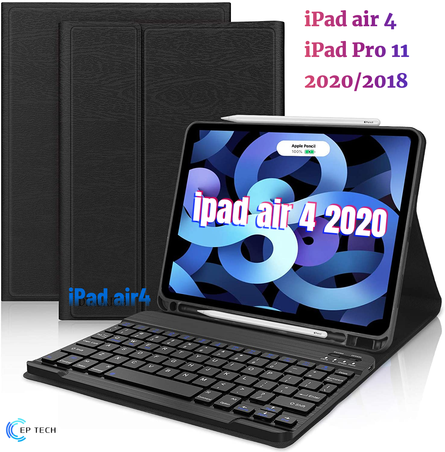 [แป้นพิมพ์ไทย] เคส คีย์บอร์ด เคส iPad Air 4 / iPad Air 10.9 2020 keyboard case มีช่องเสียบปากกา ไอแพด Touchpad case