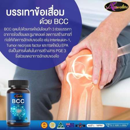 BCC จาก Auswelllife อาหารบำรุงสมอง ช่วยบำรุงสมอง ยาบำรุงสมอง เสริมสร้างระบบประสาท ช่วยความจำ ป้องกันอัลไซเมอร์1 กระปุก 60 แคปซูล [ส่งฟรี!! เก็บปลายทางได้]