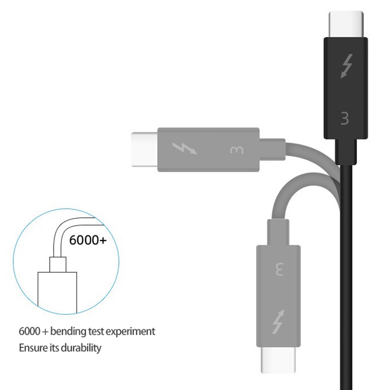 Typec Cable for Thunderbolt 3 Data Cable 40Gbps Full Speed 100W Fast Charge 5K Transmission