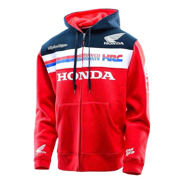 เสื้อฮู้ดขับบิ๊กไบค์ ลายทีมแข่งHONDA HRC RACING เนื้อผ้าเบาสบาย ระบายความร้อน ได้ดี สินค้าผลิตจากผ้าโพลีเอสเตอร์ 100%