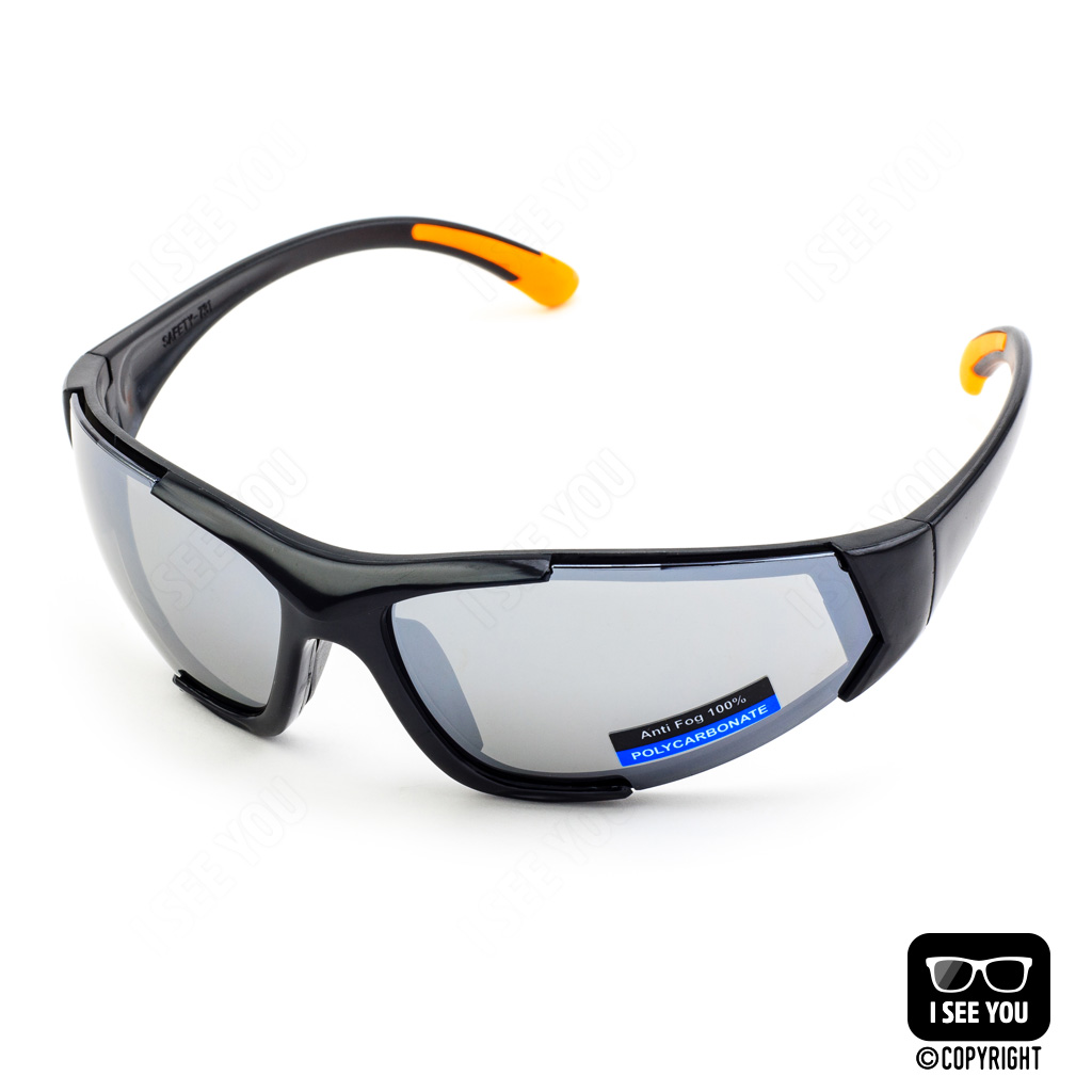 Sport Eyewear Anti Fog Polycarbonate UV400 แว่นกันแดดเลนส์นิรภัย ป้องกันฝ้าและไอน้ำ รุ่น 731AF (ดำ/เลนส์เทา)