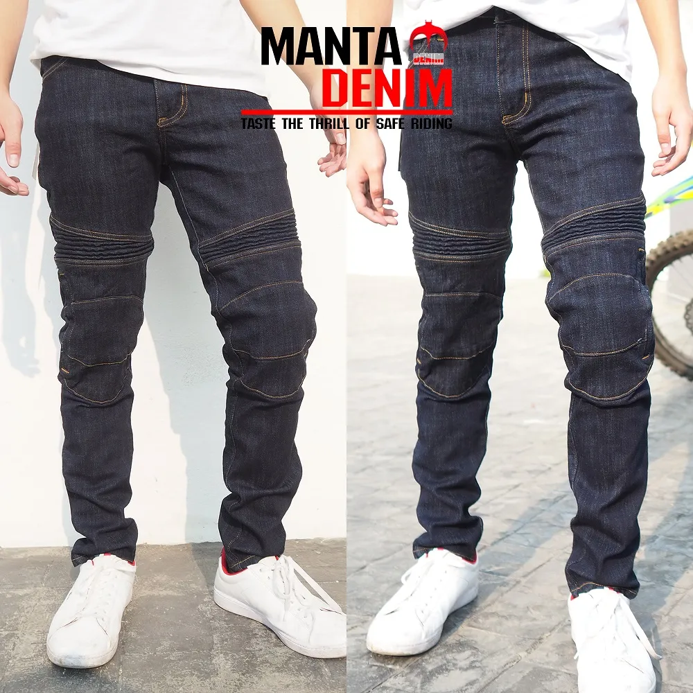 MANTA DENIM กางเกงการ์ด รุ่น BZ01 พร้อมการ์ด Ce Level2 ไซส์30-38 กางเกงยีนส์ กางเกงผู้ชาย กางเกงการ์ด Biker กางเกงขี่มอไซต์