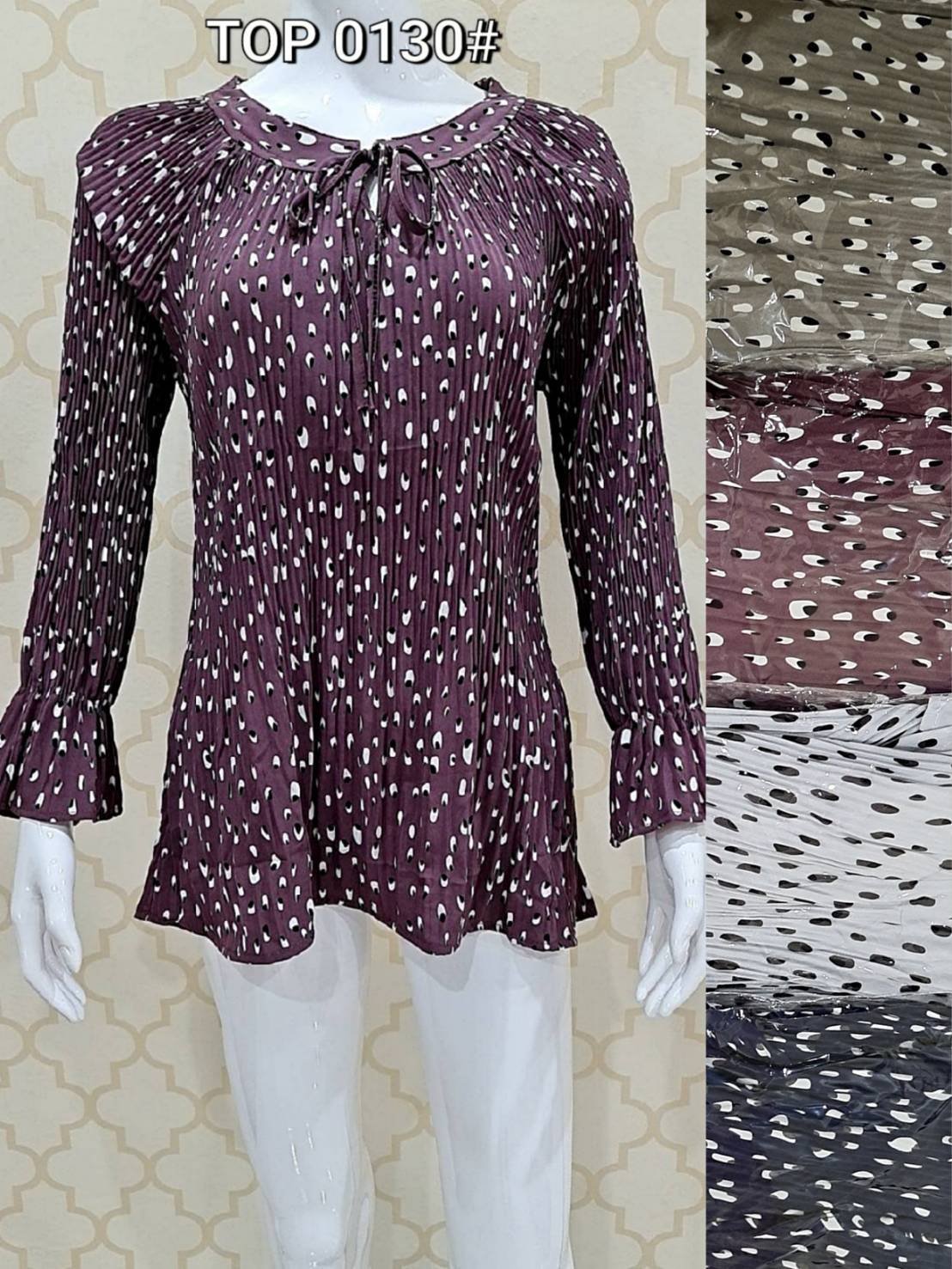 แฟชั่นสาวอวบ เสื้อคนอ้วน ผ้าพลีชเนื้อดี นิ่มเบาทิ้งตัวสวย ใส่สบายไม่ร้อน อก 50 (ยืดได้52
