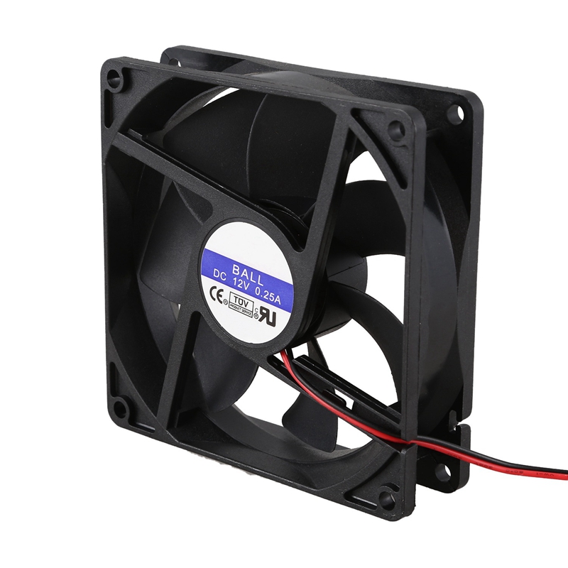 3Pcs 92mm X92mm x 25mm DC 12V 2Pin 65.01CFM Computer Case CPU Cooler ...