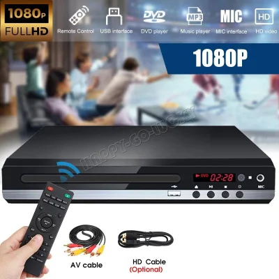 เครื่องเล่น DVD เครื่องเล่น DVD/VCD/CD/USB HD 5.1 DVD มี 2แบบ 720P OR 1080P(เครื่องเล่นวิดีโอพร้อมสาย HDMI และช่องต่อไมโครโฟน)โปรดตรวจสอบว่าเลือกสินค้าที่ถูกต้องก่อนกดสั่งซื้อ