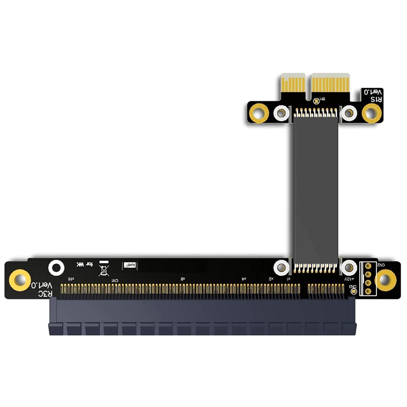 PCI-E Gen3.0 1X To 16X Riser Cable 20Cm PCI-Express PCI-E X16 Extender Right Angled Elbow Design 0.2M