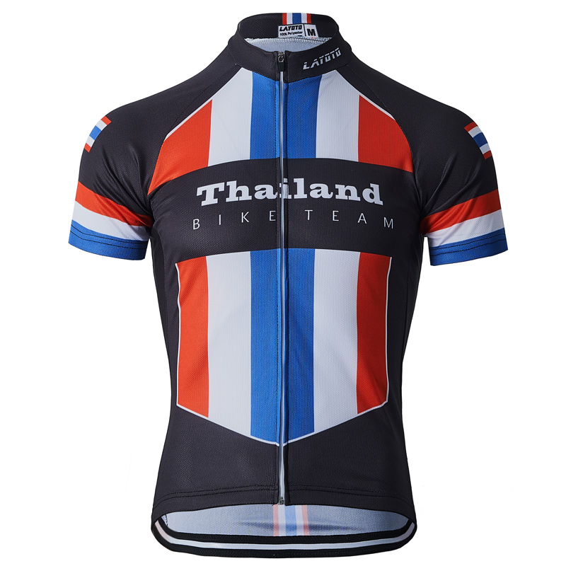 2021 Cycling Jersey Thailand Flag Style Short Sleeve เสื้อปั่นจักรยานประเทศไทย เสื้อปั่นจักรยานผู้ชายเสื้อ MTB เสื้อทีม Maillot Ciclismo Mountain