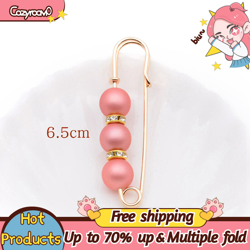 【HOT SALE】 Large Big Beads Safety Pins Simulated Pearl Rhinestone