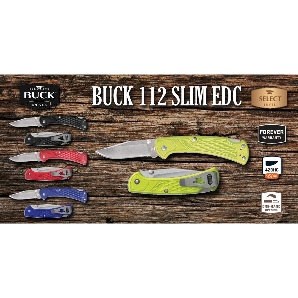 มีดพกพา Buck 112 Slim Select O.D. Colors