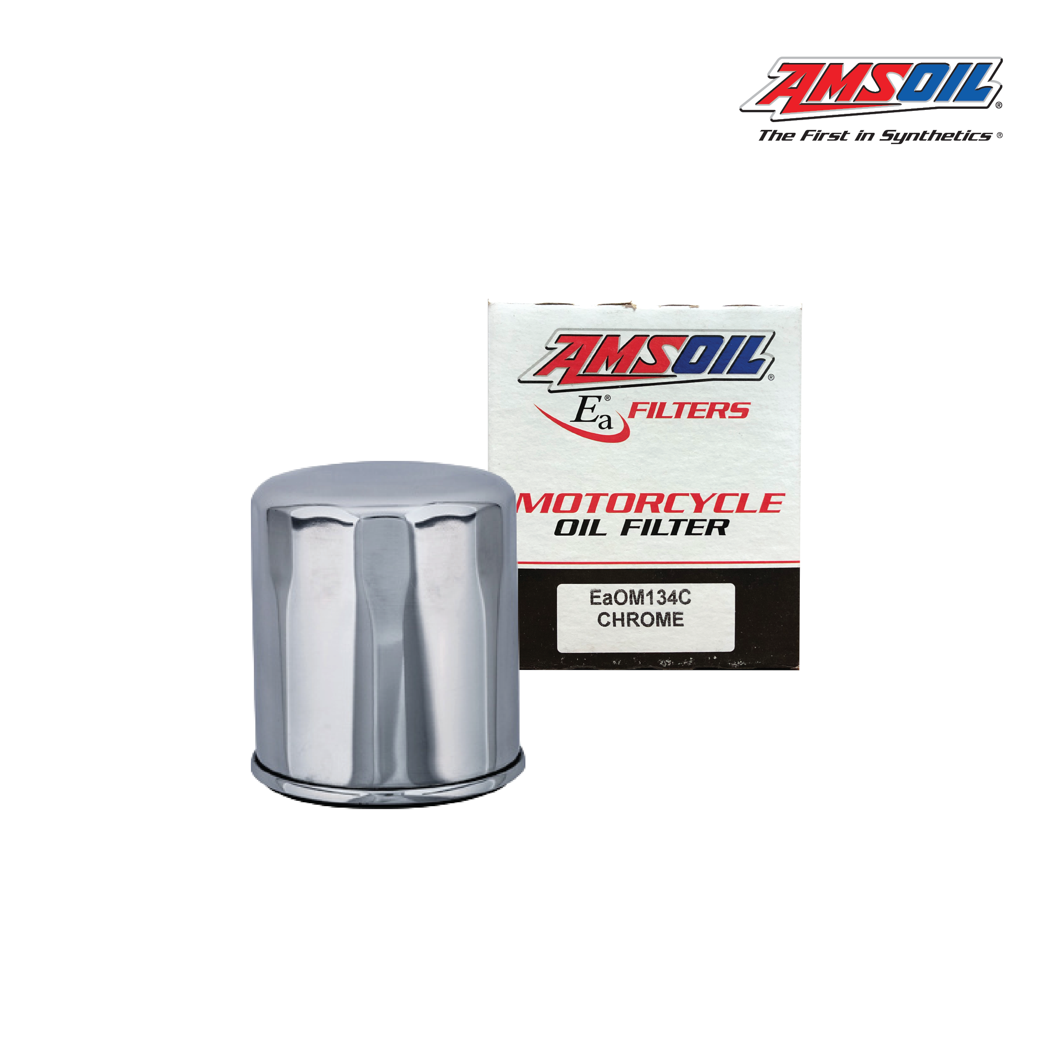 AMSOIL ฟิลเตอร์รถมอเตอร์ไซค์ EAOM134 motorcycle oil filters (Chrome