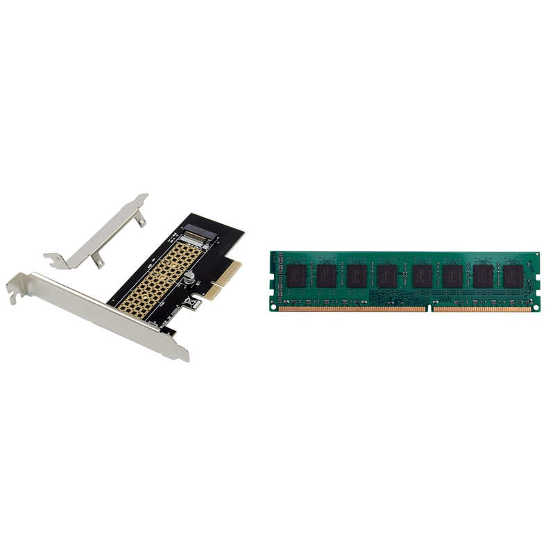 8 GB หน่วยความจำ DDR3 PC3-12800 1600MHz Desktop PC DIMM หน่วยความจำ240 Pin Pci-E M.2อะแดปเตอร์ Nvme การ์ดแปลงสัญญาณ