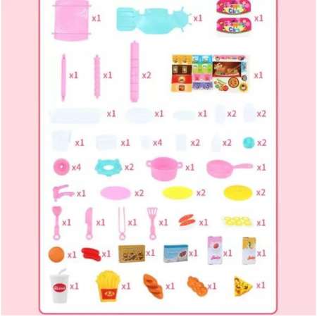 1 แถม 1 ชุดครัวมินิพาสเทล พร้อมอุปกรณ์ครบชุด + รถเข็นชอปปิ้ง