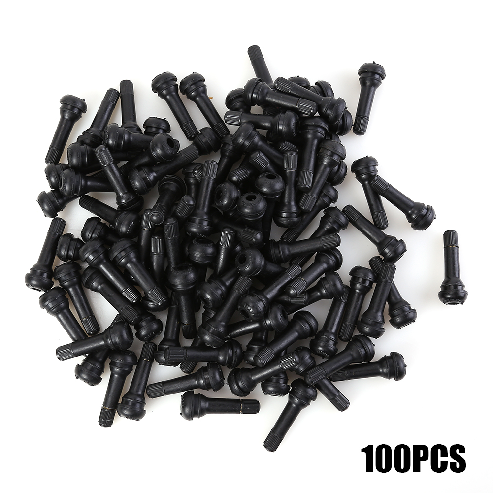 Car Tire Caps 100-Pack Black Tire Valve Caps - Dust Proof Stem Covers With O -Rings For Cars/Bikes Tire Valve Stem Caps
