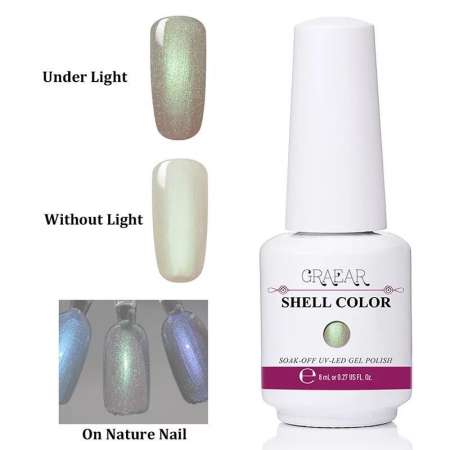 สีทาเล็บเจล GRAEAR  New 2019  Shell Colors Series UV Gel Polish  ขนาด 8 ml.