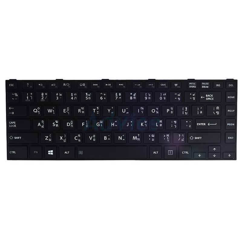 Keyboard TOSHIBA C800 (Black) 'PartNB' (สกรีนไทย-อังกฤษ)