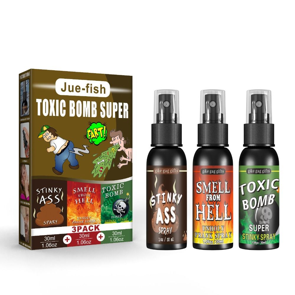 A5TG Đồ chơi vui nhộn Stink Cực mạnh Đồ chơi khăm Xịt Đánh rắm mạnh Đồ chơi đùa Xịt giả Xịt xì hơi