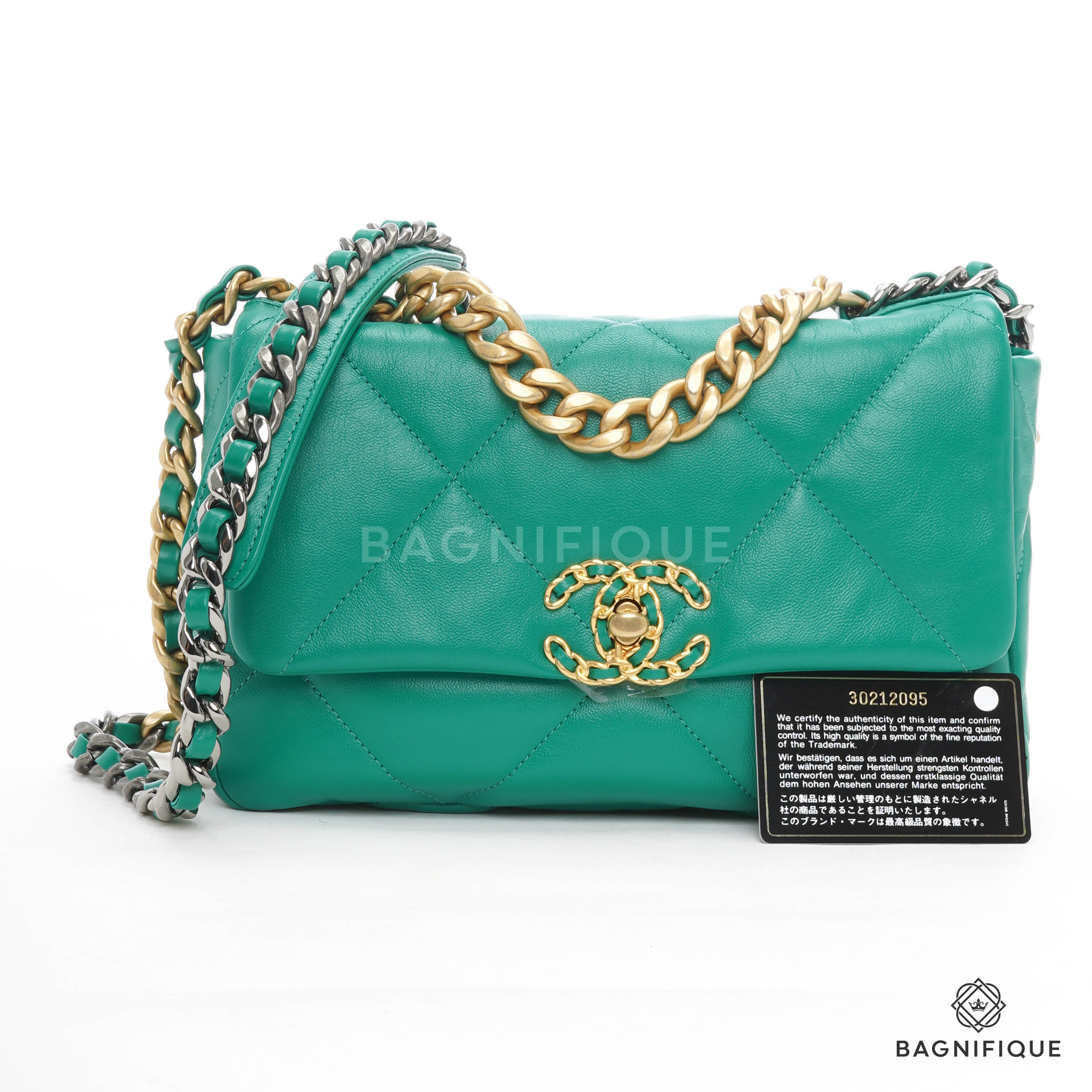 CHANEL GABRIELLE LARGE GREEN TEA LAMB SGHW - bagnifiquethailand