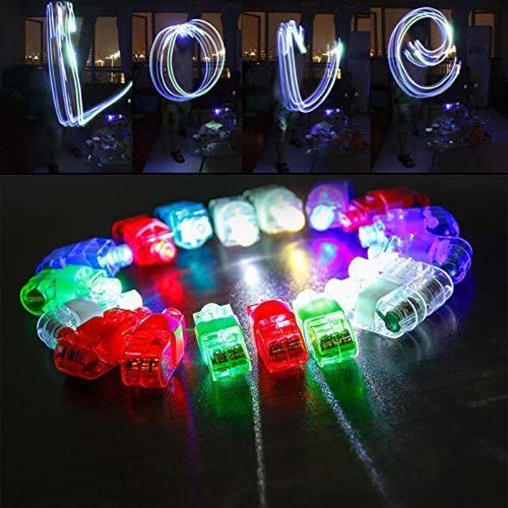 DSFGRST สำหรับ Holiday Party Favors แท่งเรืองแสงสำหรับ Raves ไฟฉายโคมไฟแหวนไฟแหวนไฟLED Light-Up ของเล่นนิ้วมือแหวนไฟ