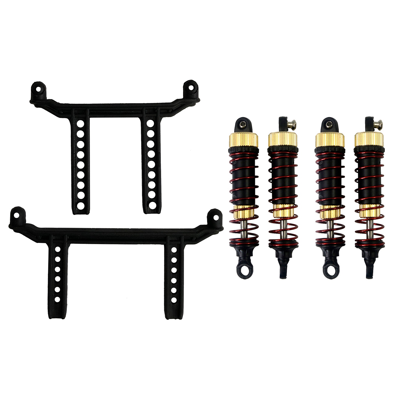 2PCS Shell Support 30-SJ04 Spare Parts with 2Pair Shock Absorber Parts Upgrade Hydraulic Shock Absorber