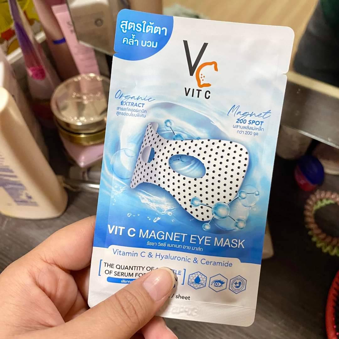(กล่องX6ซอง) Vit C Eye Mask รัชชา วิตซี แมกเนท อาย มาส์ก มาส์ก