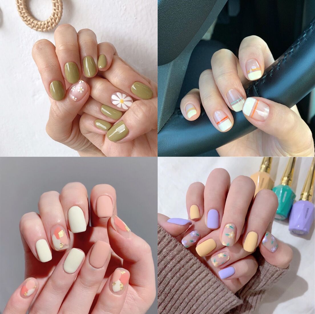 Nhãn Dán Làm Móng Hoa Cúc Nhỏ Dán Móng Tay Móng Dán Móng Tay Dán Dán Mong Tay Miếng Dán Móng Tay Sticker Dán Móng Tay
