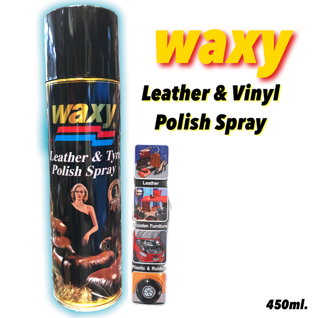 แว็กซี่สเปรย์เครื่อบเงา WAXY Leather Vinyl Polish Spray 450ml. Lazada