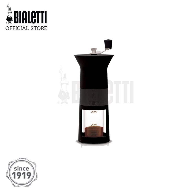 ที่บดเมล็ดกาแฟแบบมือหมุน Bialetti สีดำ