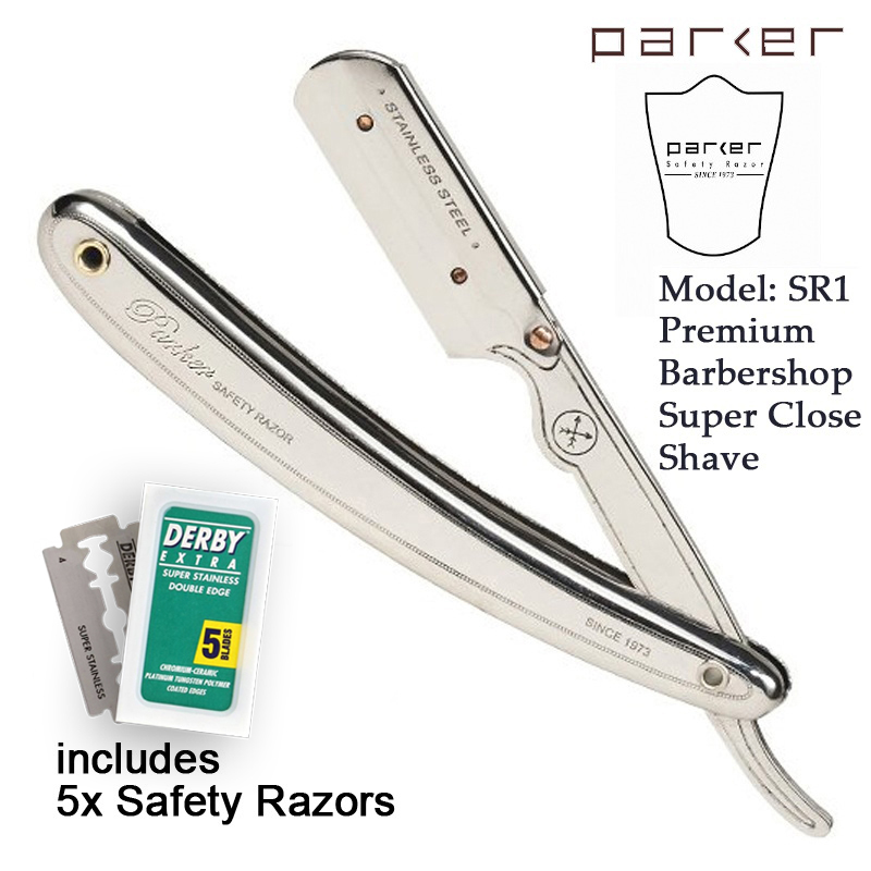 Parker SR1 Stainless Steel Straight Edge Razor-Men's Bazaar-มีดโกน