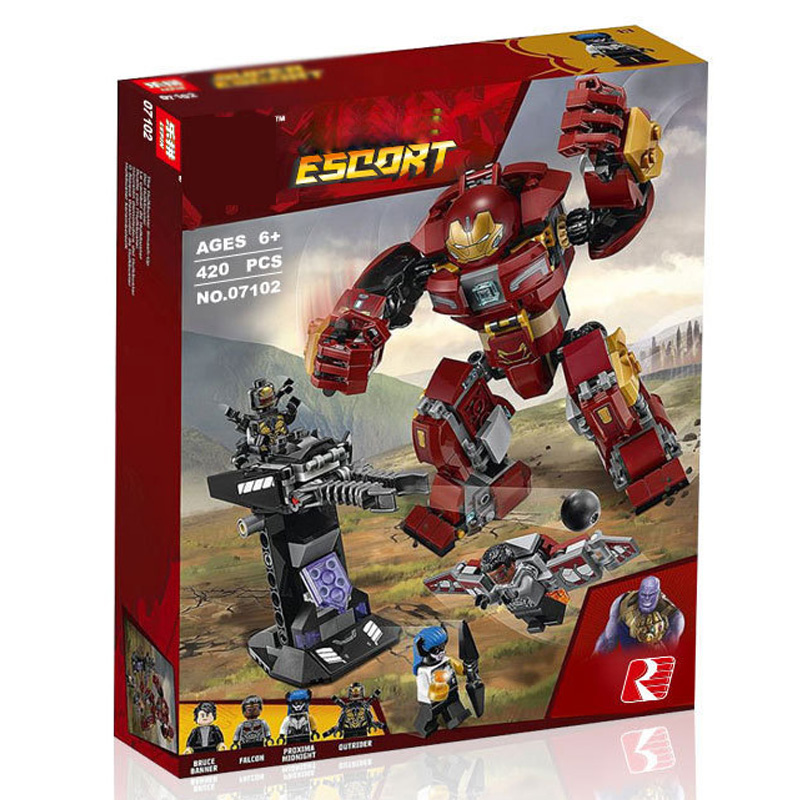 Lego Building Blocks Iron Man Series AntiHulk Armored Mech Small