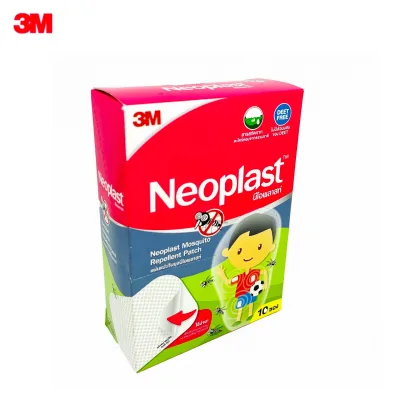 3M Neoplast Mosquito Patch 5'S นีโอพลาสท์ แผ่นแปะกันยุง บรรจุ 50 ชิ้น (1 กล่อง บรรจุ 10 ซอง, 1 ซอง บรรจุ 5 ชิ้น)