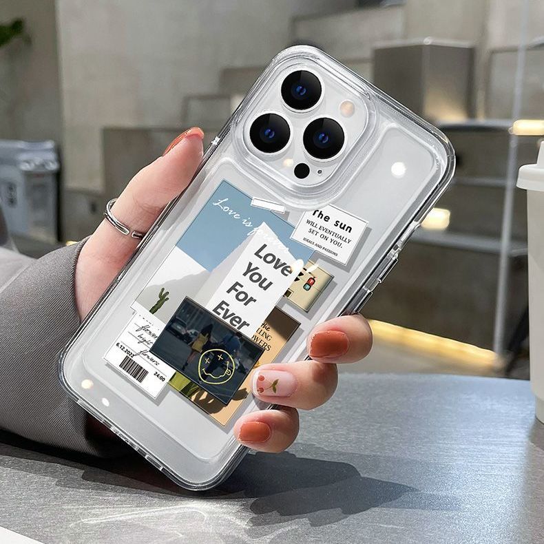For iphone 14 pro max iphone case thickened tpu soft case clear case shockproof simple style compatible with for iphone 13 pro max 11