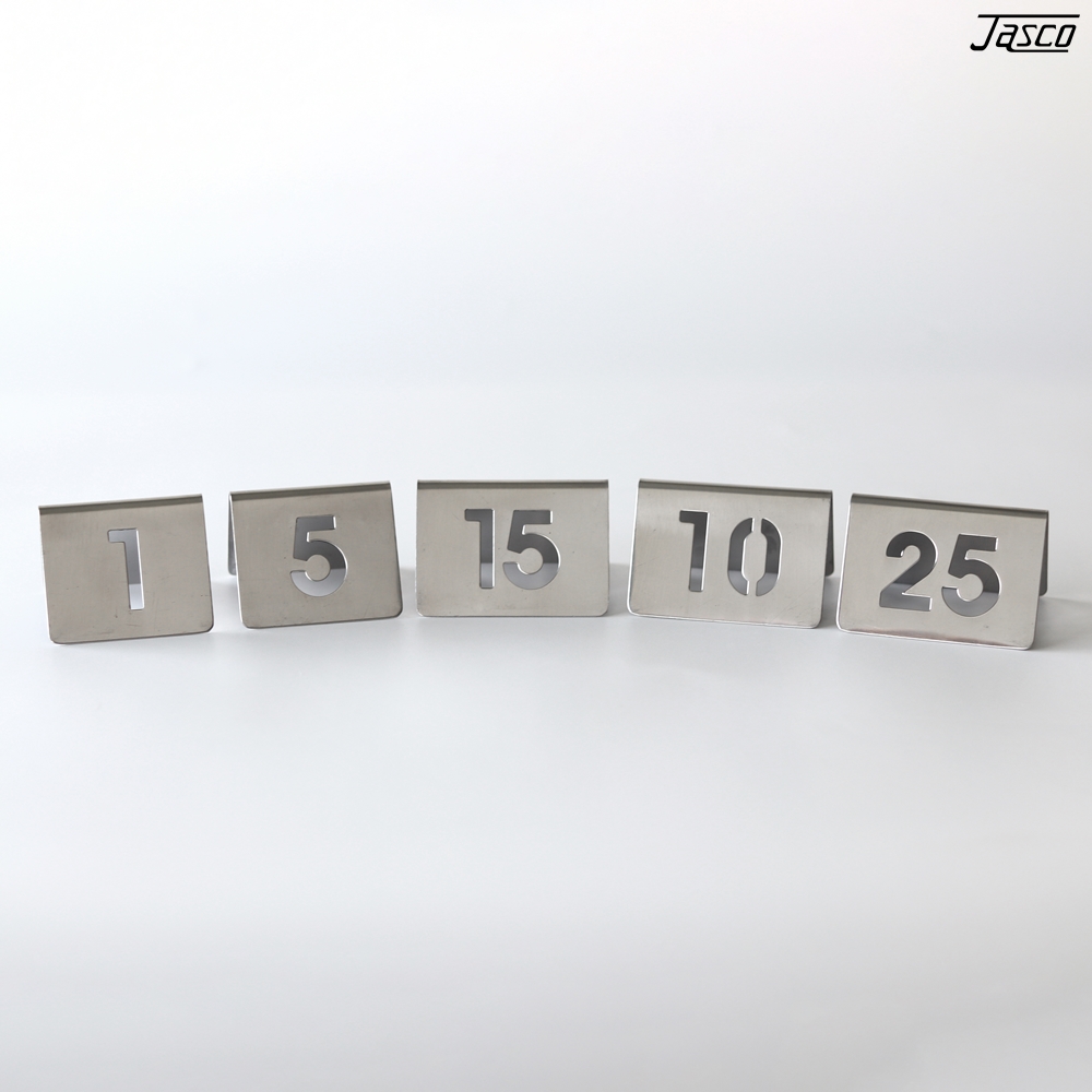 เซ็ตหมายเลขโต๊ะ เซ็ตเบอร์โต๊ะ ก7.1 x ส5.1 ซม Table number set W7.1 x H5.1 cm
