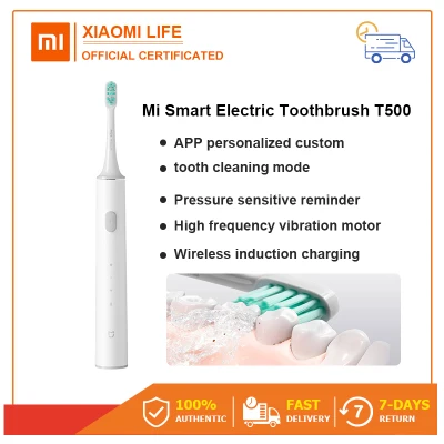 XIAOMI Mijia T500 Sonic Electric Toothbrush เชื่อมต่อ App Mi Home มีโหมดทำความสะอาดล้ำลึก พกพาง่ายกันน้ำได้ IPX7