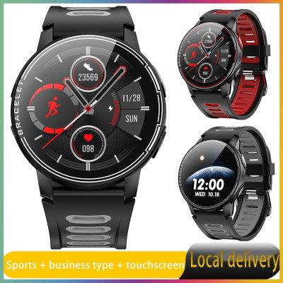 ?ผู้ขายในไทย? Fitbit Smart Watch For Men Full Touch HD Screen Heart Rate IP68 Waterproof Fitness Tracker Sport Smart Watch สำหรับ IOS และ Android