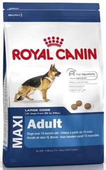 Royal Canin Maxi Adult 15kg รอยัลคานิน อาหารสุนัขแบบเม็ด สำหรับสุนัขโตพันธุ์ใหญ่อายุ 15 เดือน – 5 ปี (ขนาด 15 Kg.)