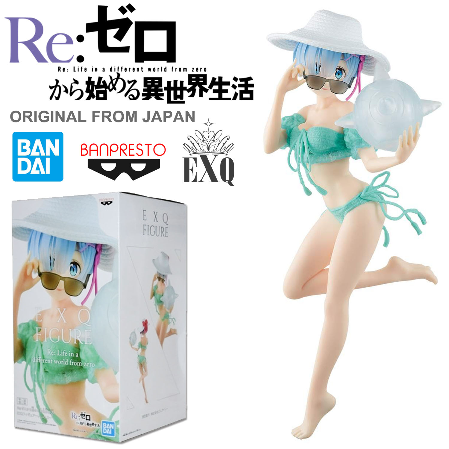 Model โมเดล ของแท้ 100�ndai Banpresto จาก Re ZERO Starting Life in Another World รีเซทชีวิต ฝ่าวิกฤตต่างโลก Rem เรม Swimsuit ชุดว่ายน้ำ Ver Original from Japan Figure ฟิกเกอร์ Anime ของขวัญ อนิเมะ การ์ตูน มังงะ คอลเลกชัน สั่งและนำเข้าจากญี่ปุ่น manga