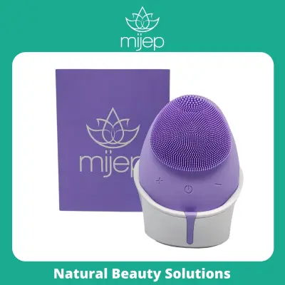 Facial Cleansing Brush (Purple) - Soft Sonic Silicone Face Massager - Waterproof with USB Rechargeable Deep Cleanse Face Wash Beauty Tool